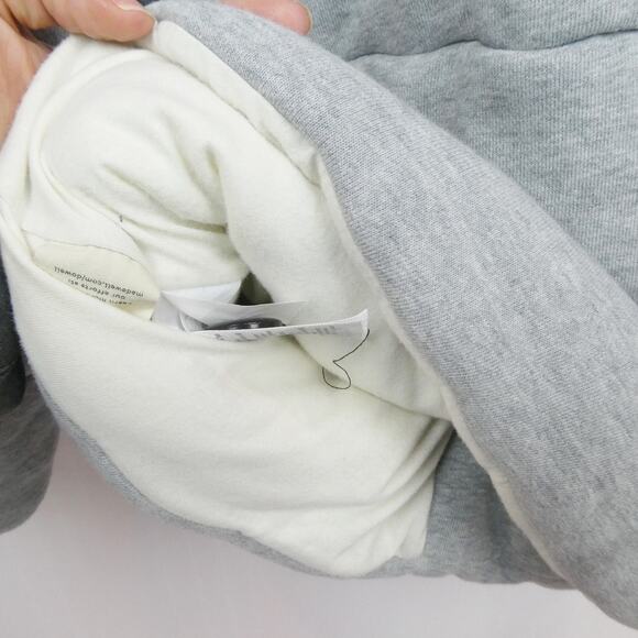 Madewell Sweatshirt Puffer Coat Size L Heathered Gray‎ Knit Jacket Style NB332 - Picture 7 of 12